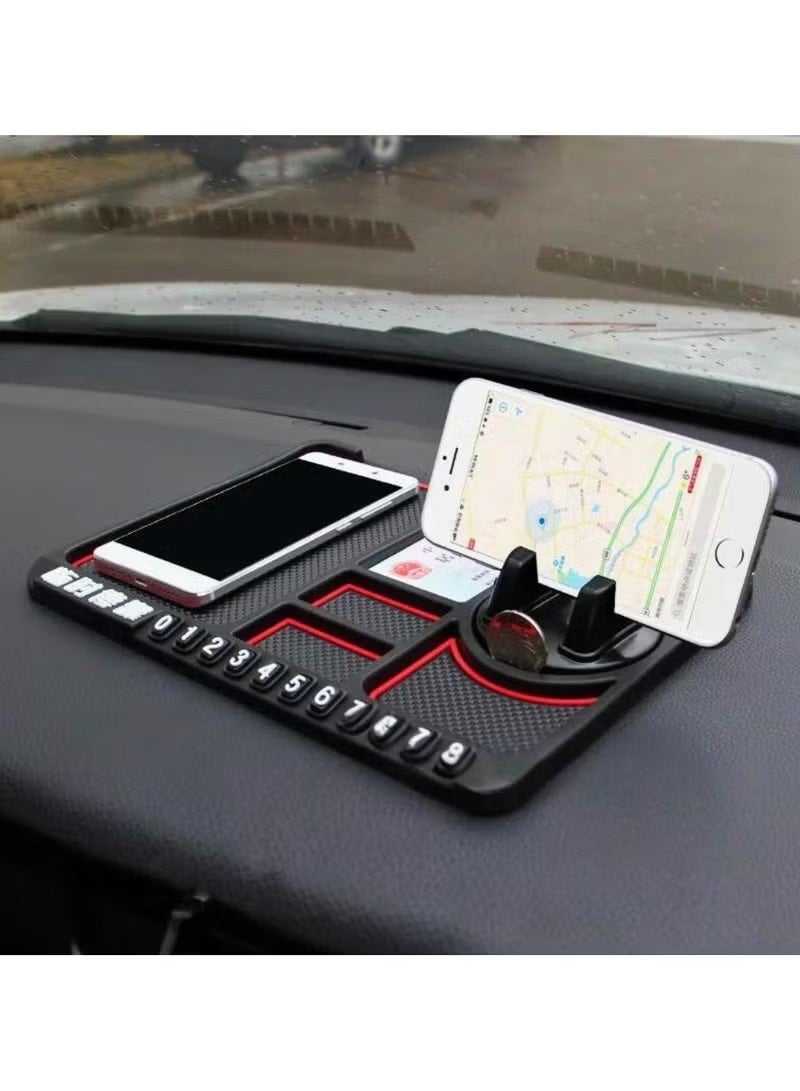 Car Dashboard Organizer with Phone Holder and Storage Compartments - Image 1
