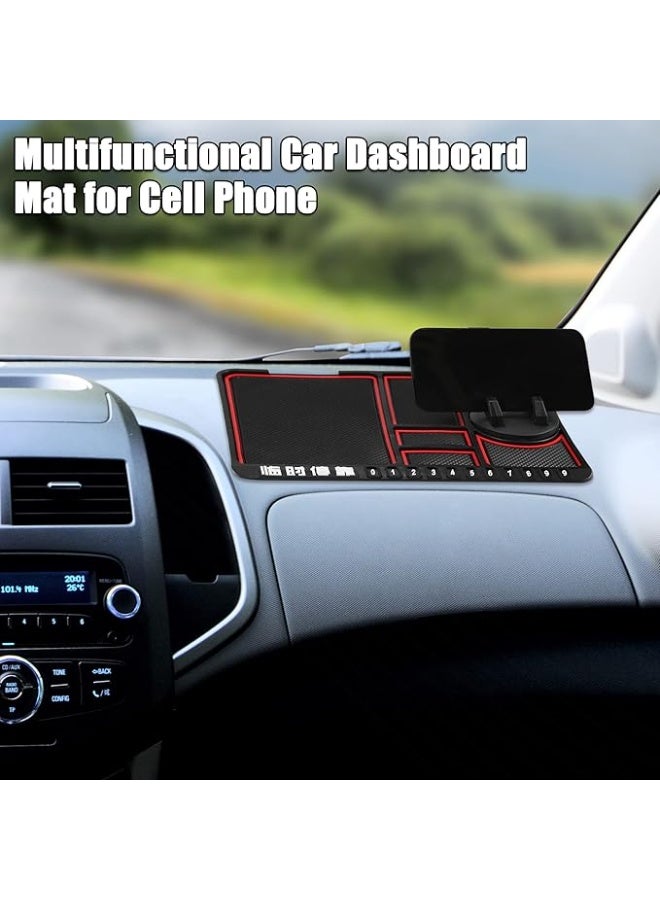 Car Dashboard Organizer with Phone Holder and Storage Compartments - Image 3