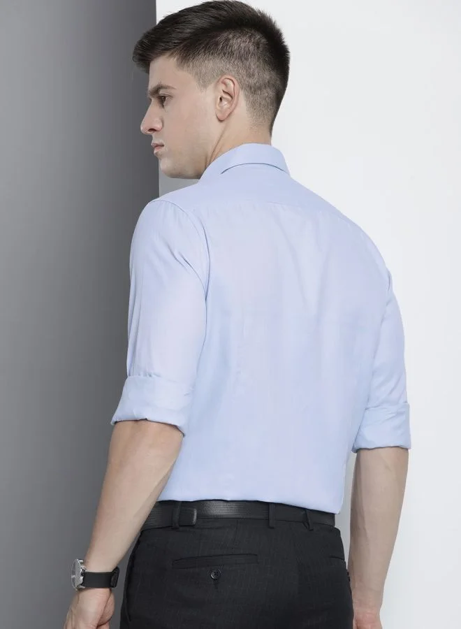 شركة المرآب الهندية قميص رسمي رجالي بقصة ضيقة وأكمام طويلة وياقة قاطعة