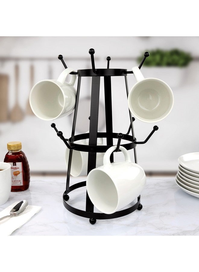 Spectrum Spectrum Diversified Stripe 10-Mug Holder, Bold Kitchen Countertop Mug Tree, Coffee Mug & Teacup Storage Rack for Coffee Bar & Kitchen, Coffee Corner Cup Storage  - Image 4