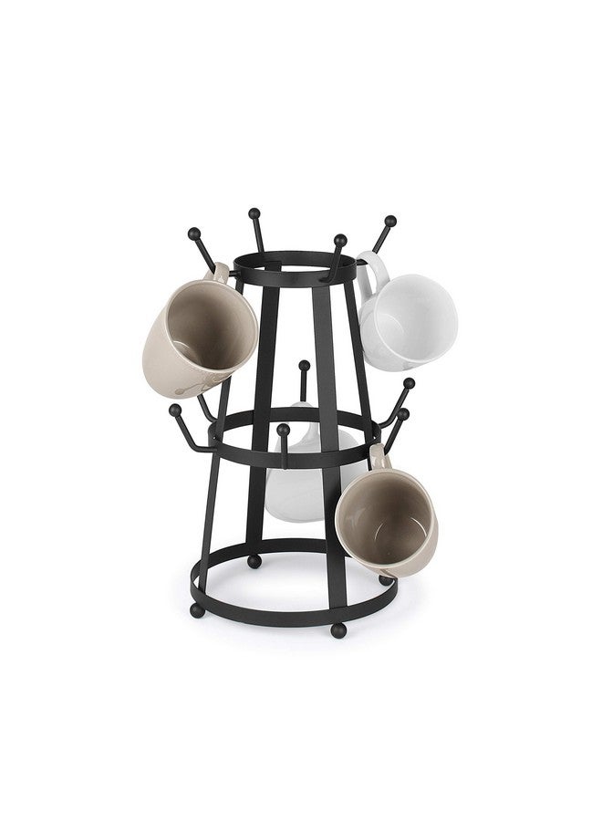Spectrum Spectrum Diversified Stripe 10-Mug Holder, Bold Kitchen Countertop Mug Tree, Coffee Mug & Teacup Storage Rack for Coffee Bar & Kitchen, Coffee Corner Cup Storage  - Image 5