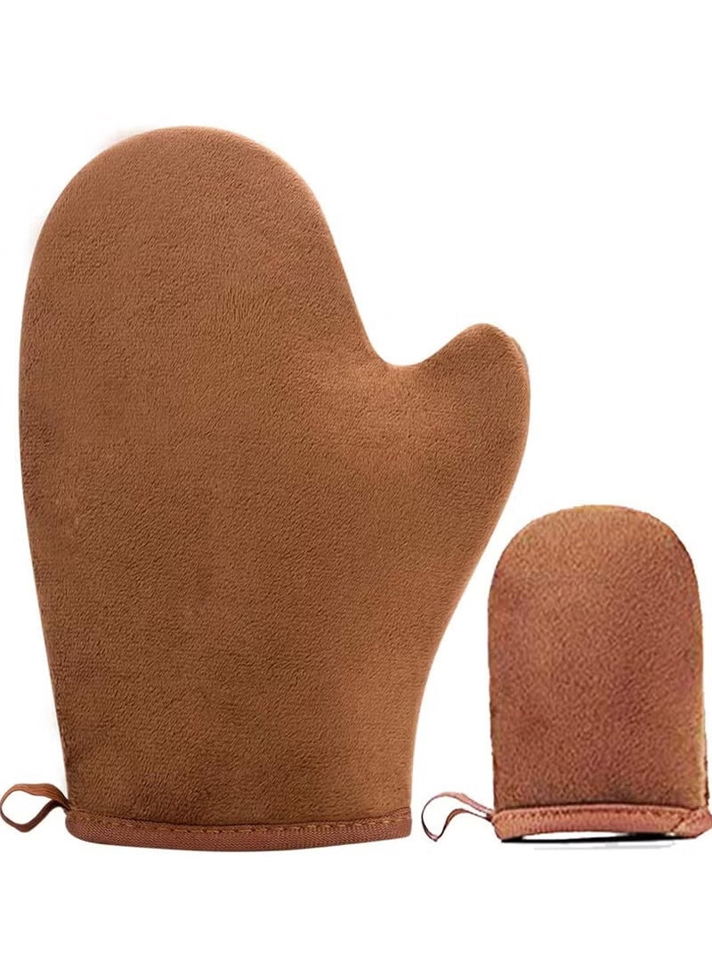ATRJSZ 2 Pack Self Tanning Mitt Applicator Mitt Self Tanner Mits Self Tan Face Mit Tan Physics True Color Sunless Tanner Spray Tan Mitt Applicator Sunless Tanning  - Image 1