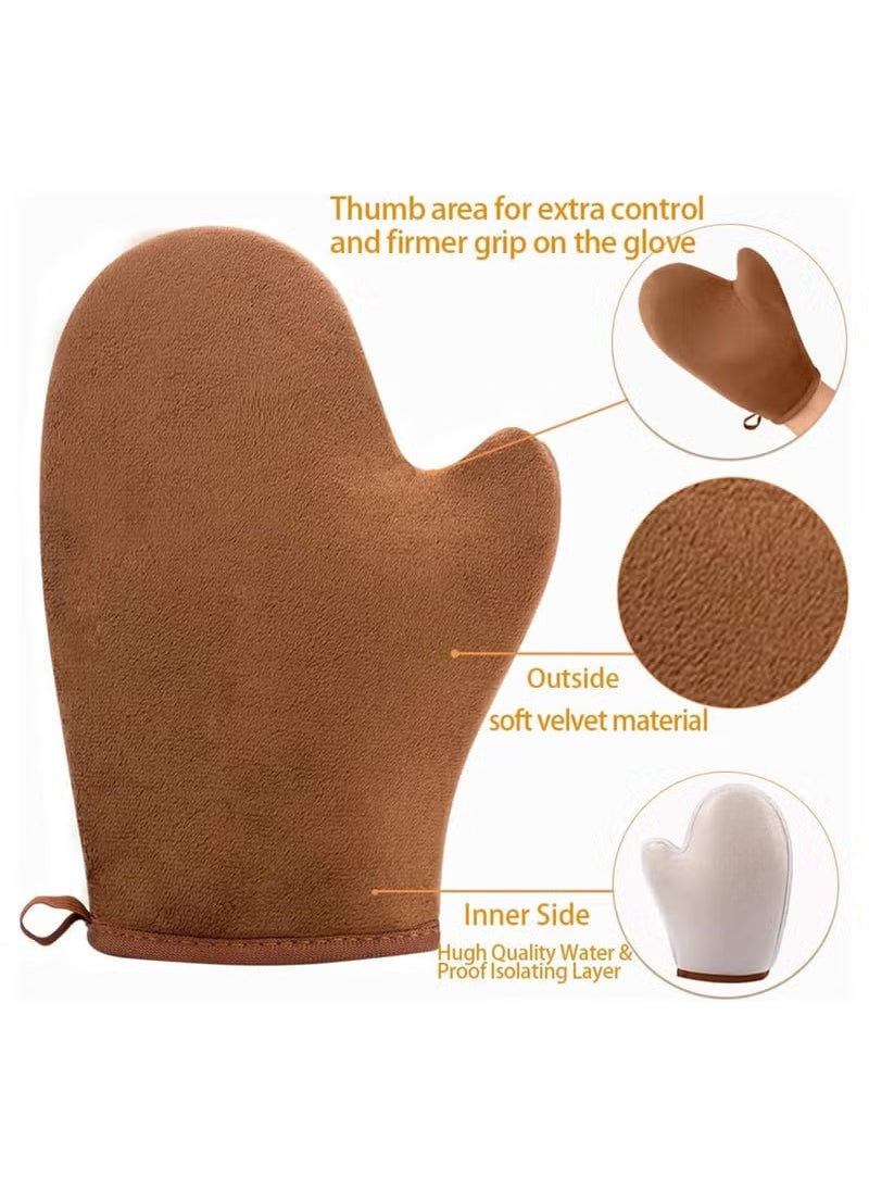 ATRJSZ 2 Pack Self Tanning Mitt Applicator Mitt Self Tanner Mits Self Tan Face Mit Tan Physics True Color Sunless Tanner Spray Tan Mitt Applicator Sunless Tanning  - Image 3