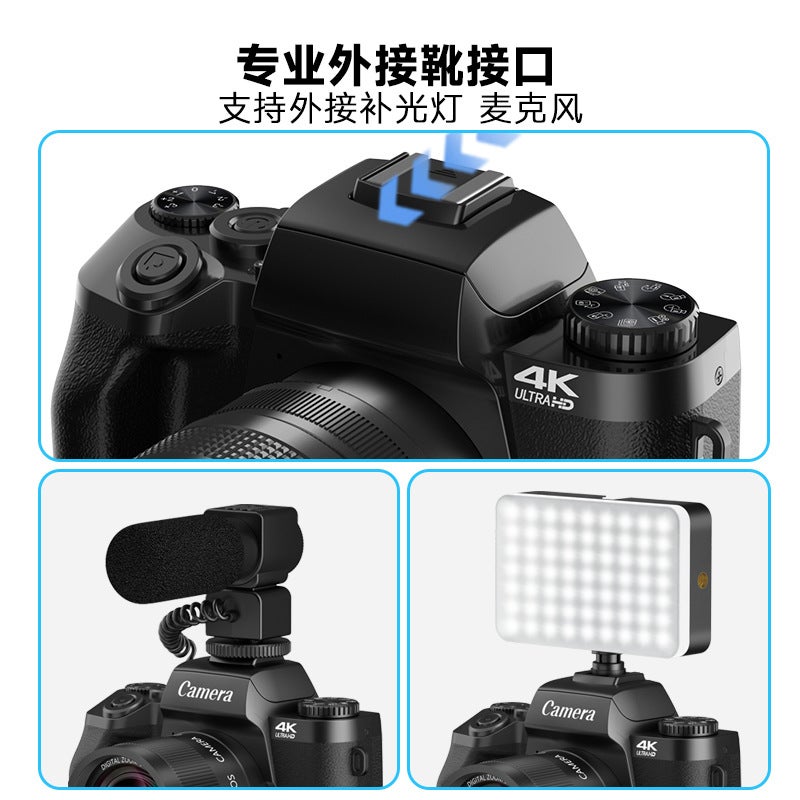 Cross-Border Dual-Camera Mirrorless Digital Camera with 4-inch Touchscreen, HD Selfie Mode, and Professional Photography Features for Students - Image 3