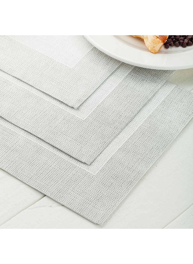 Restaurantware Luxenap 15.75 Inch Disposable Napkins, 600 Soft Linen Like Napkins - Absorbent, Air Laid, White With Gray Threads Paper Cloth Like Napkins, Pre-folded, For Dinner Party Guests  - Image 3