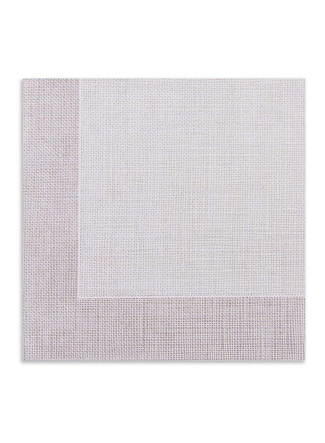 Restaurantware Luxenap 15.75 Inch Disposable Napkins, 600 Soft Linen Like Napkins - Absorbent, Air Laid, White With Gray Threads Paper Cloth Like Napkins, Pre-folded, For Dinner Party Guests  - Image 4