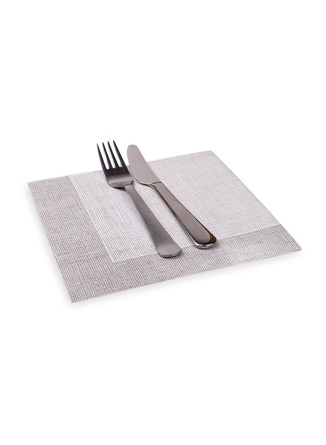 Restaurantware Luxenap 15.75 Inch Disposable Napkins, 600 Soft Linen Like Napkins - Absorbent, Air Laid, White With Gray Threads Paper Cloth Like Napkins, Pre-folded, For Dinner Party Guests  - Image 5