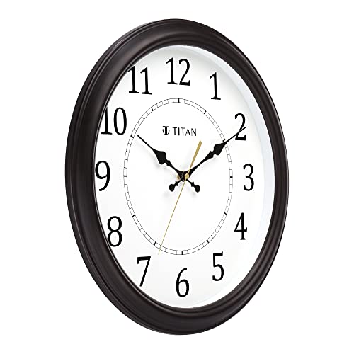 Titan Classic Brown Wall Clock with Silent Sweep Technology - 42.0 cm x 42.0 cm (Large) - Image 2