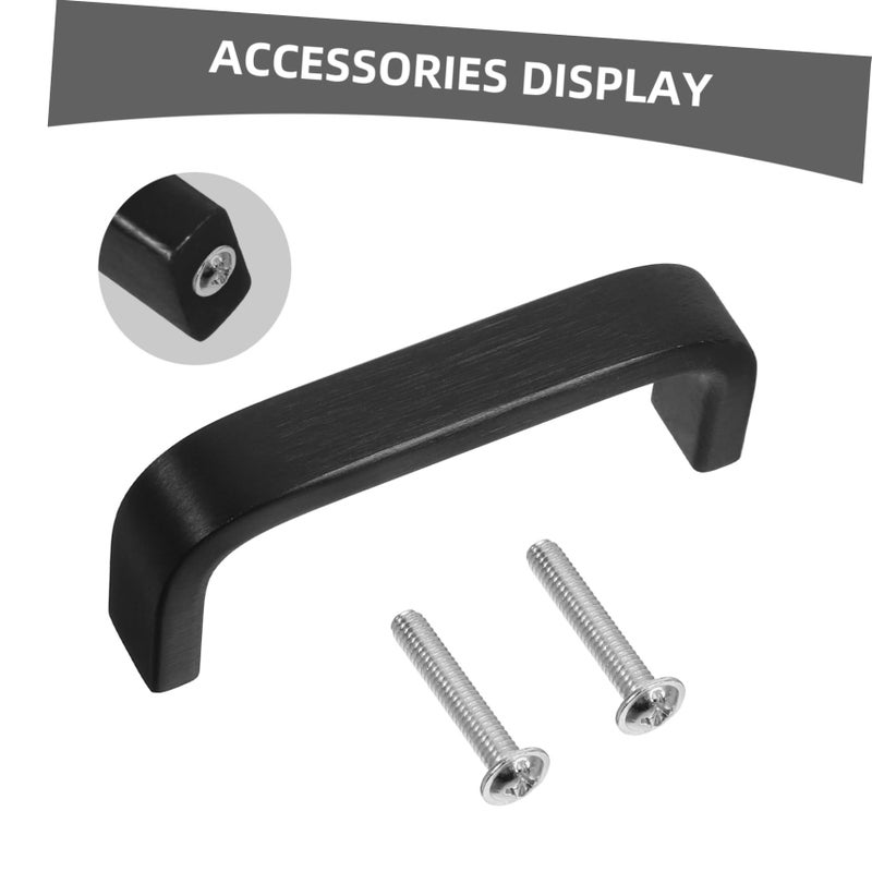 Modern Black Aluminum Alloy Cabinet Pulls Sleek Durable Drawer Handles - Image 4