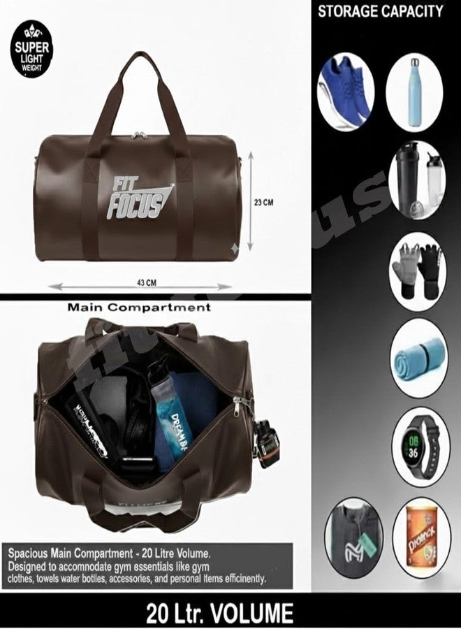 Fit Focus All-in-One Gym Kit - Premium Fitness Duffel Bag, Leak-Proof Protein Shaker & Wrist Wraps | Workout Accessories for Men & Women | Gym, Crossfit & Strength Training (Black) - Image 2