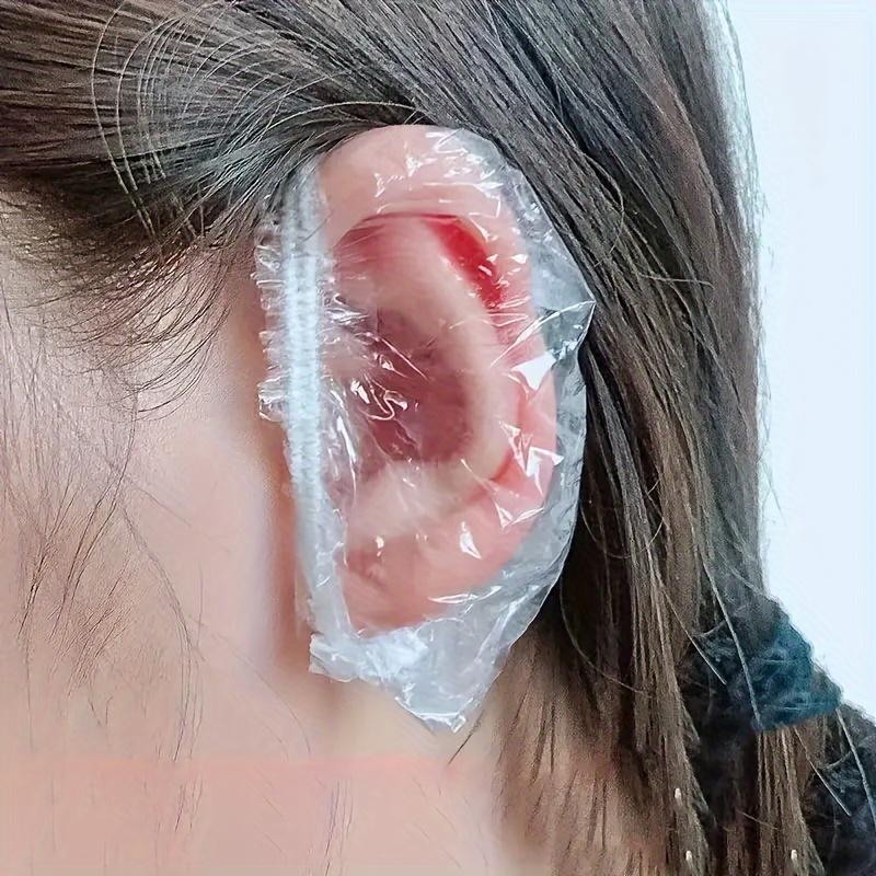 100pcs/set Waterproof Disposable Ear Covers for Salon and Shower- Ears from Water and Hair Dye(50pcs Ear Covers)
