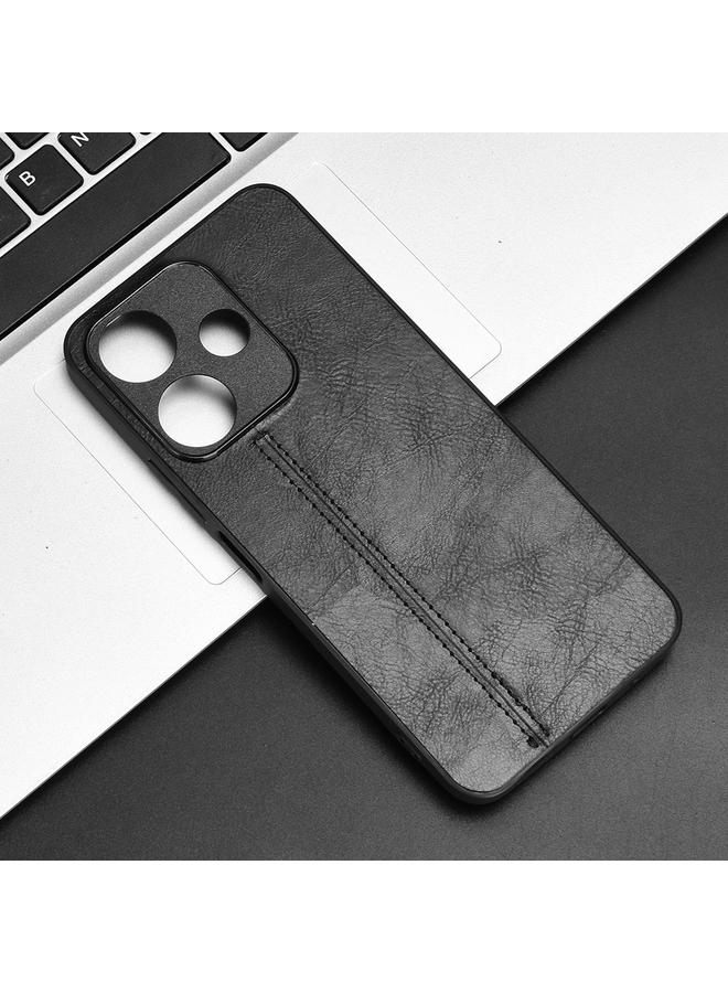 S-TOP Case For Redmi 13 4G / Redmi Note 13R 5G Cow Pattern Sewing Back Cover Phone Case - Image 2