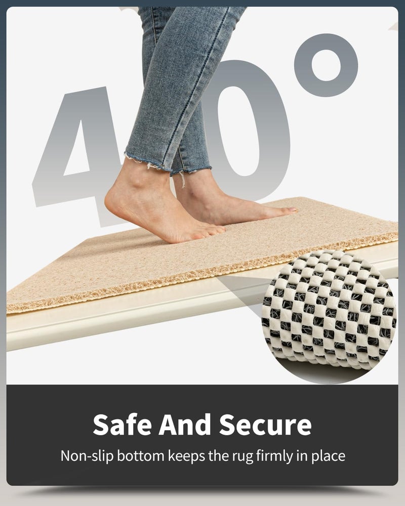 Non-Slip Bathtub Mat, 17x30 Inch, Quick Drying PVC Loofah Bathroom Mat - Image 4
