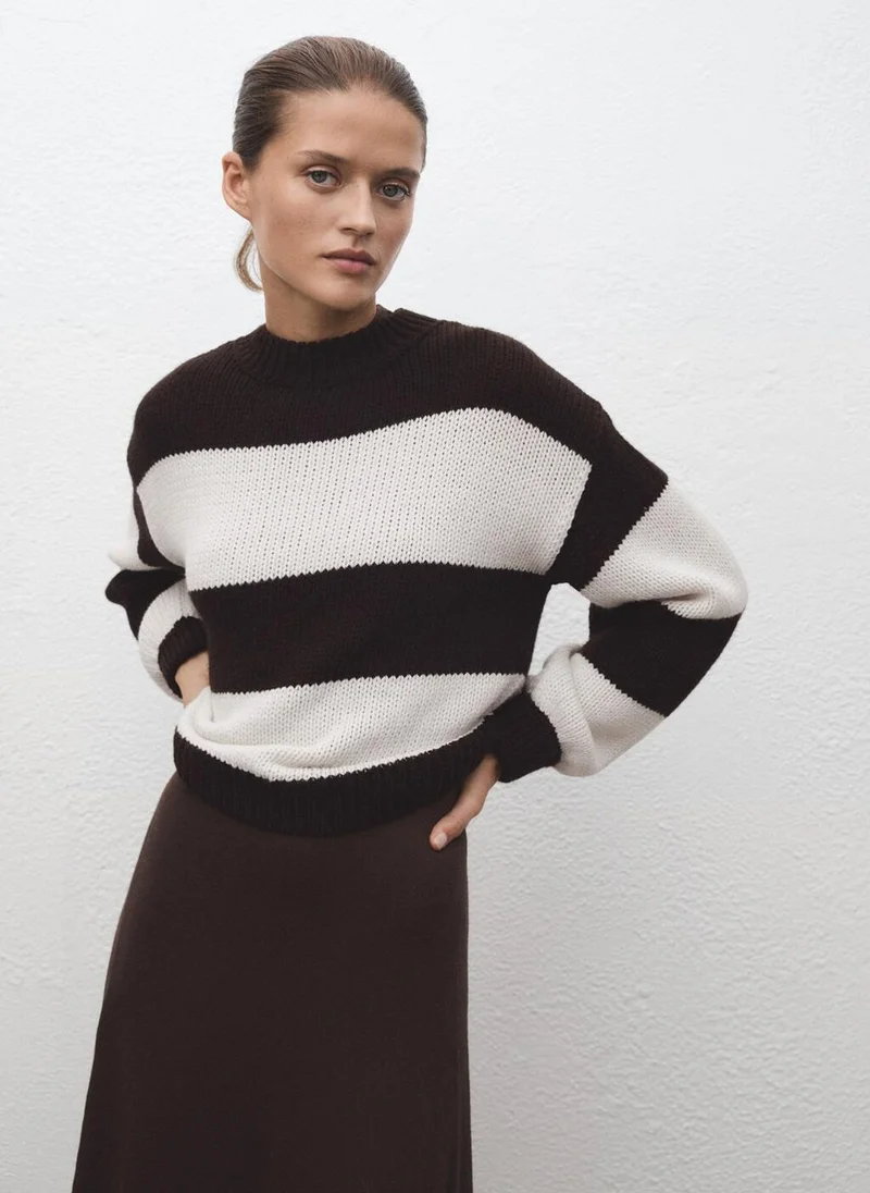 MANGO Knit striped sweater