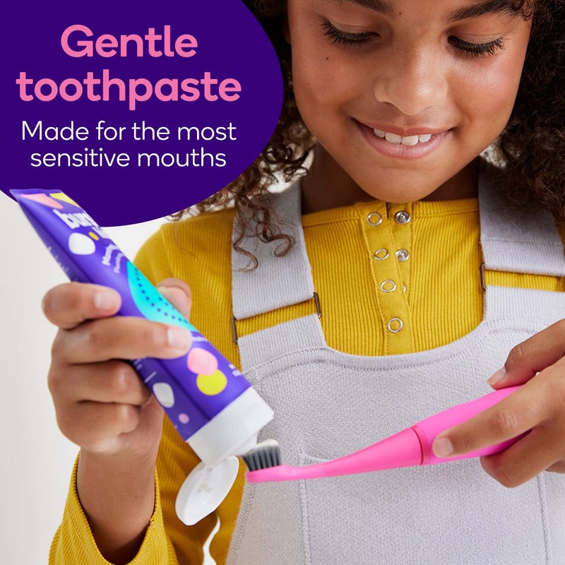 BURST Fluoride Free Strawberry Kids Toothpaste (4oz) | Great Tasting | Dye Free for Baby & Toddler Age 0+ | with Nano Hydroxyapatite - Image 5