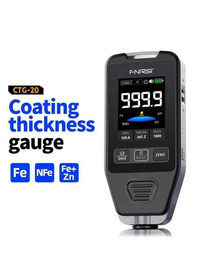 CTG 20 Coating Thickness Gauge ABS USB Charging 0 01mm Accuracy For Automotive - Image 1