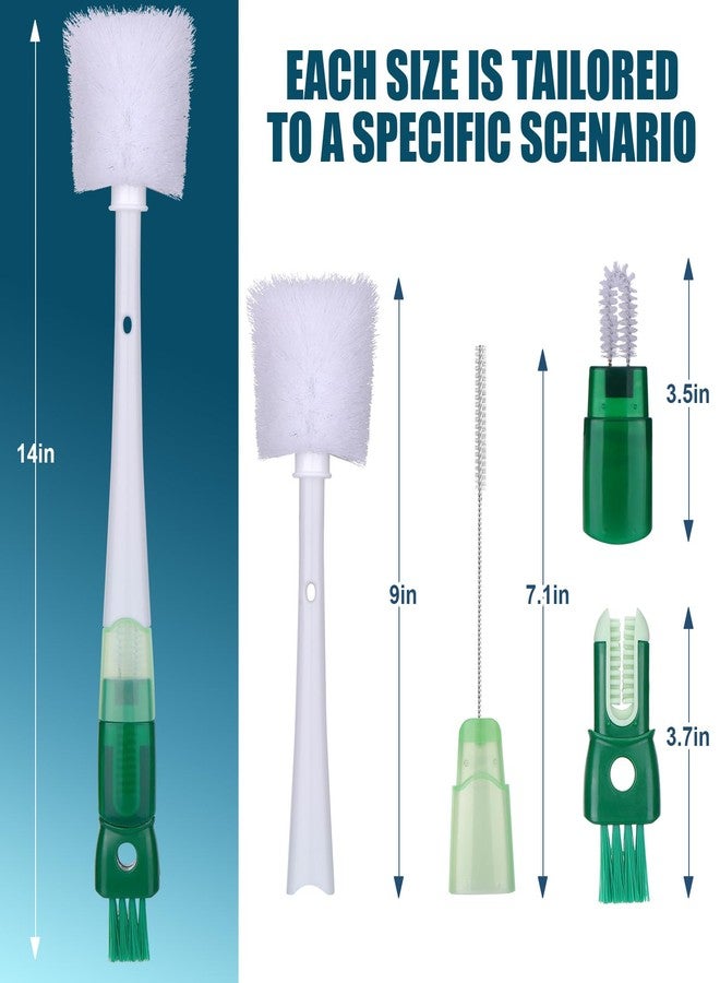 Mity Rain 5-in-1 Straw Cleaner Brush Fit for Owala FreeSip 24oz/32oz/40oz, Multifunctional Water Bottle Cleaner Brush Kit for Owala/Stanley/Yeti Tumbler Cup Accessories (Blue) - Image 2