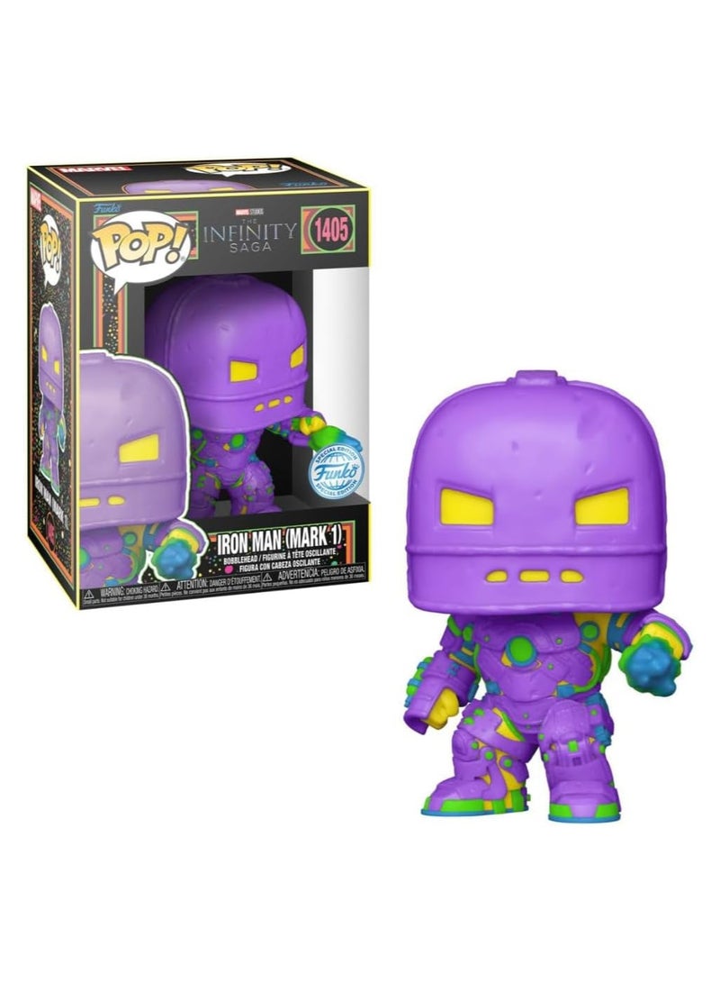 Funko Pop! Super Heroes: Marvel - The Infinity Saga - Iron Man Mark I (Mark 1) (Blacklight) (Exclusive) (1405) - Image 2