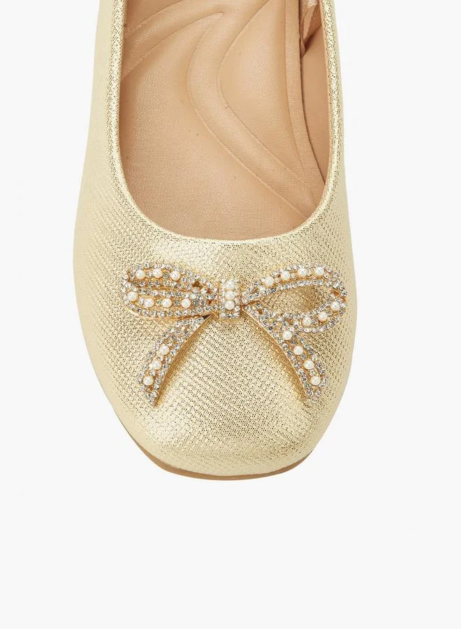 Celeste  Girls Bow Embellished Ballerina Shoes for Women | Best Price UAE
