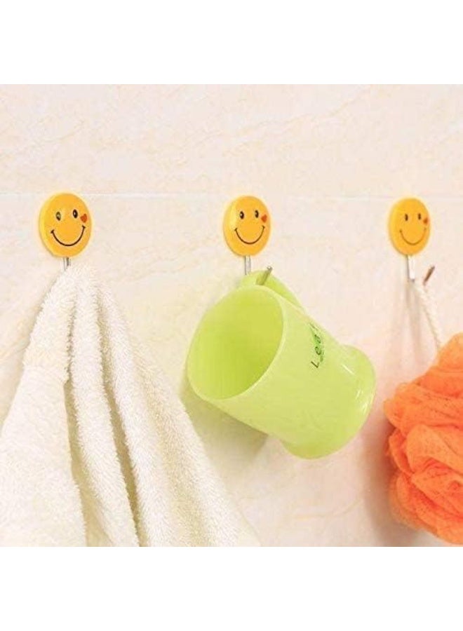 My Souq 10Pcs Smiley Face Wall Hooks - Strong Adhesive Stainless Steel Hooks for Home, Kitchen & Kids Room Organization - Image 5