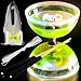Chitidr Chinese Yoyo Diabolo Set Includes 5 Inch Colorful LED Diabolo Light Up with 2 Pieces Diabolos Sticks 1 Piece String and 1 Piece Net Bag for Fun Christmas Gifts Yellow - Image 2