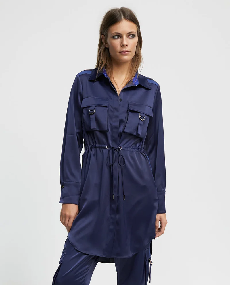 Lola Casademunt Adjustable satin oversize blouse