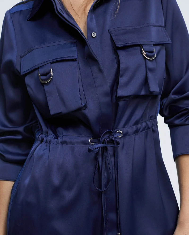 Lola Casademunt Adjustable satin oversize blouse