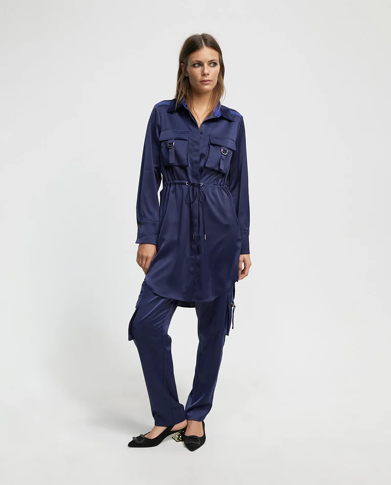 Lola Casademunt Adjustable satin oversize blouse