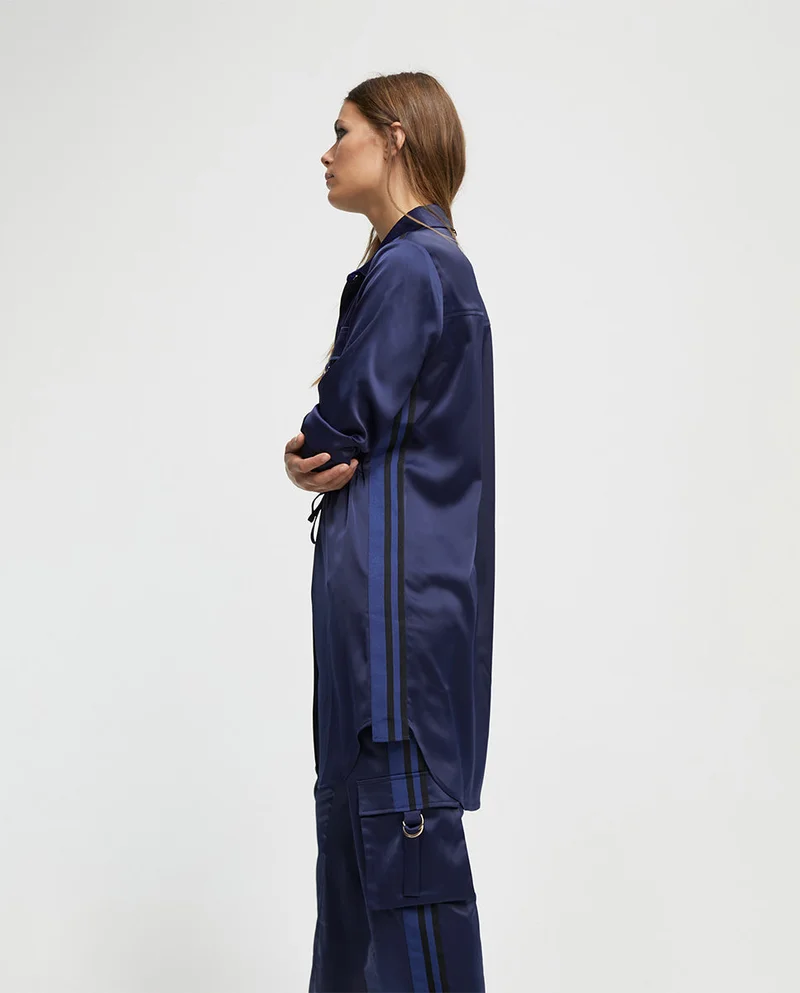 Lola Casademunt Adjustable satin oversize blouse