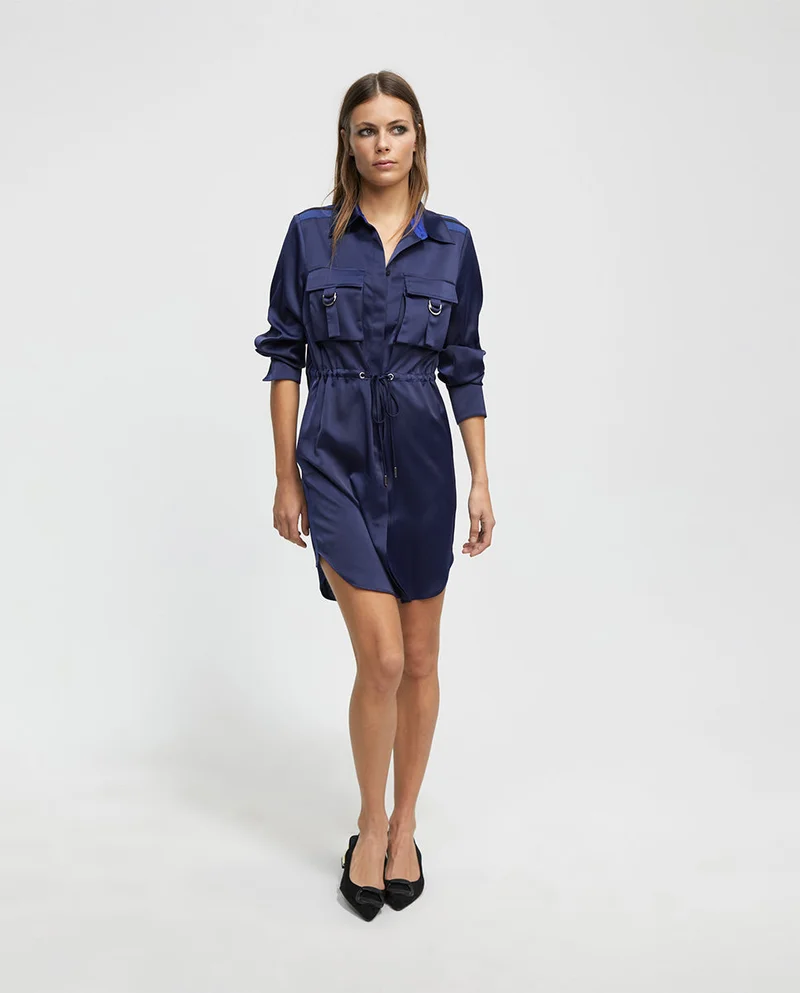 Lola Casademunt Adjustable satin oversize blouse