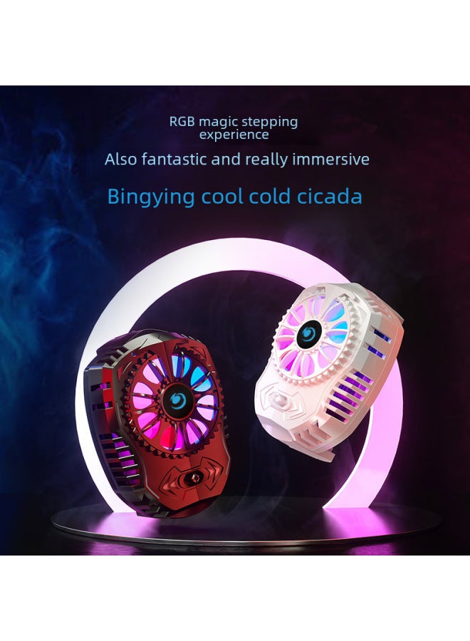 Semi-conductor Cooling Tablet Phone Heat Sink Wired Multi-gear Adjustable Attraction Clip Mobile Game Cooling Device-Color:G7 Magic Color Edition-White (Back Clip Semiconductor Refrigeration Air Coo - Image 5