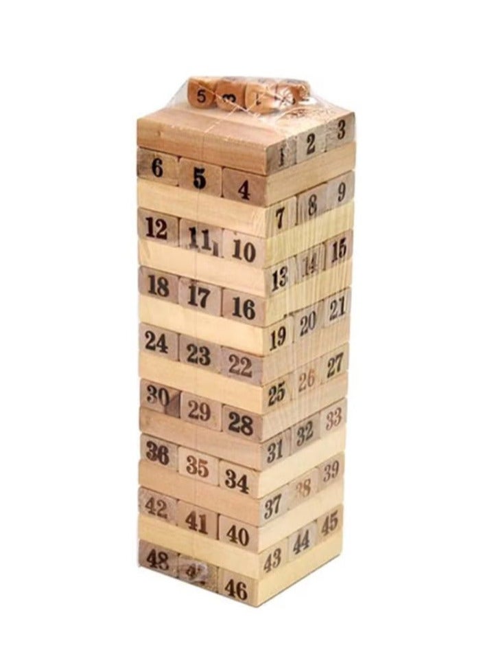 مجموعة ألعاب خشبية مبتكرة قابلة للطي للأطفال مكونة من 48 قطعة من خشب الزان - Image 3