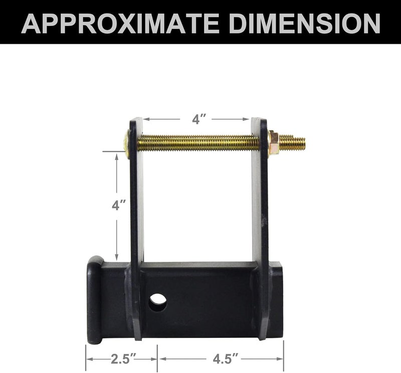 REYSUN RV Bumper Hitch Receiver 2" Adapter for 4" Square RV Rear Bumpers - Image 4