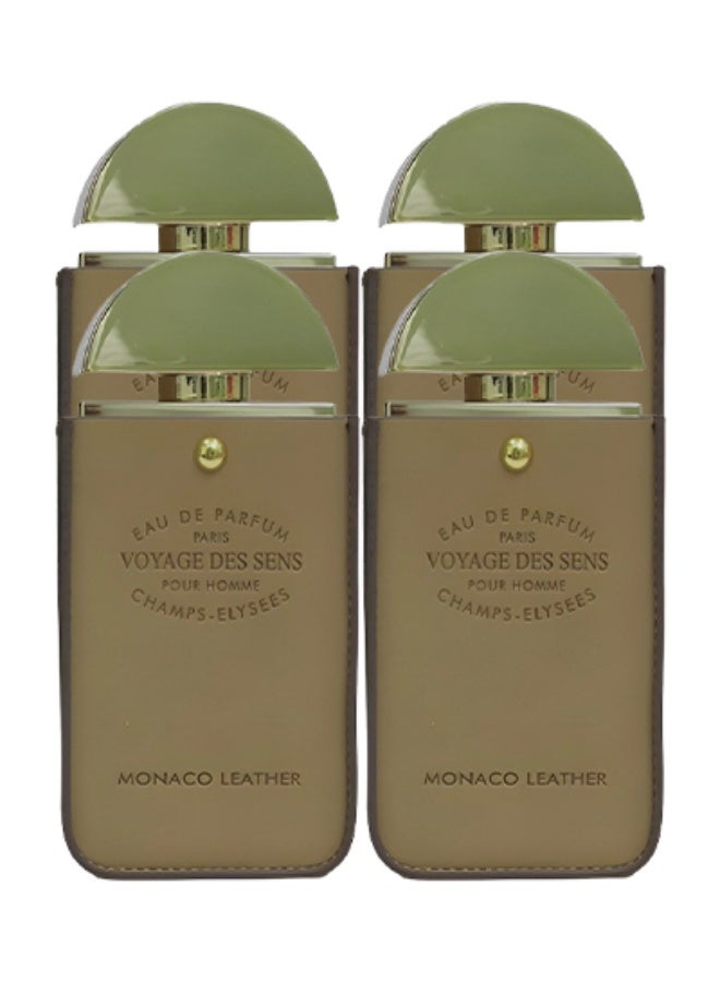 فاان 4 قطع عطر فوياج ديس سينس موناكو ليذر للرجال 100 مل - Image 1