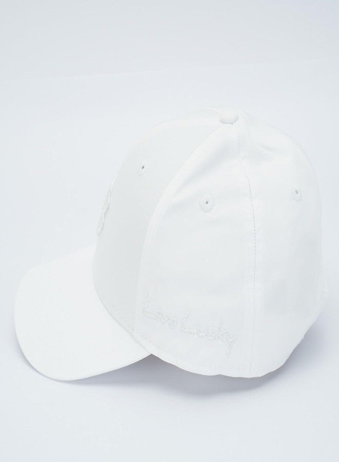 Black Clover, Women's, Hollywood 22 Adjustable Hat, White Hat/3D White Metallic Clover, One Size - Image 2