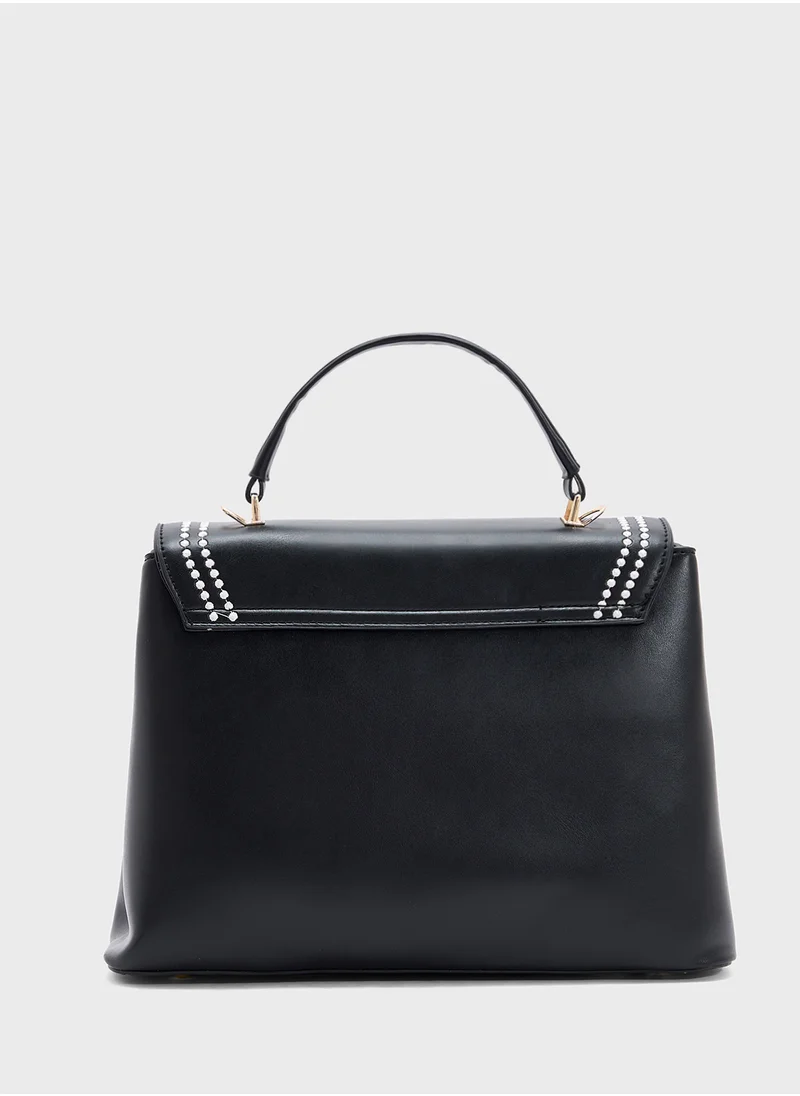 ELLA Embroidered Panel Satchel Bag