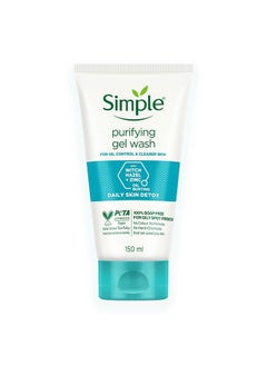 simple Purifying Face Wash 150Ml For Oily, Acne-Prone, Sensitive Skin | 100% Soap-Free Gentle Cleanser For Women & Men  - Image 1