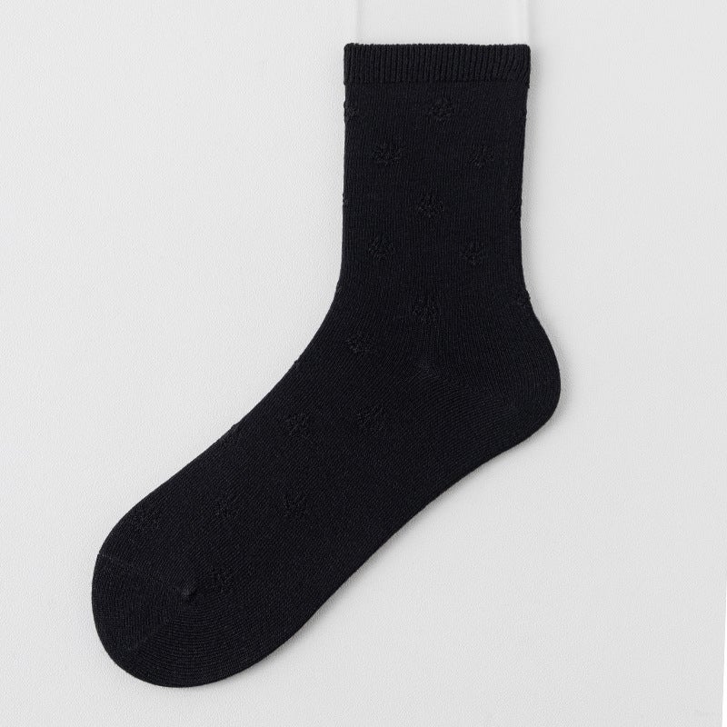 Silk Pine Tree Foundation Women'S Tube Socks Japanese Pattern Breathable High Quality Silk Business Style Women'S Socks - Image 1