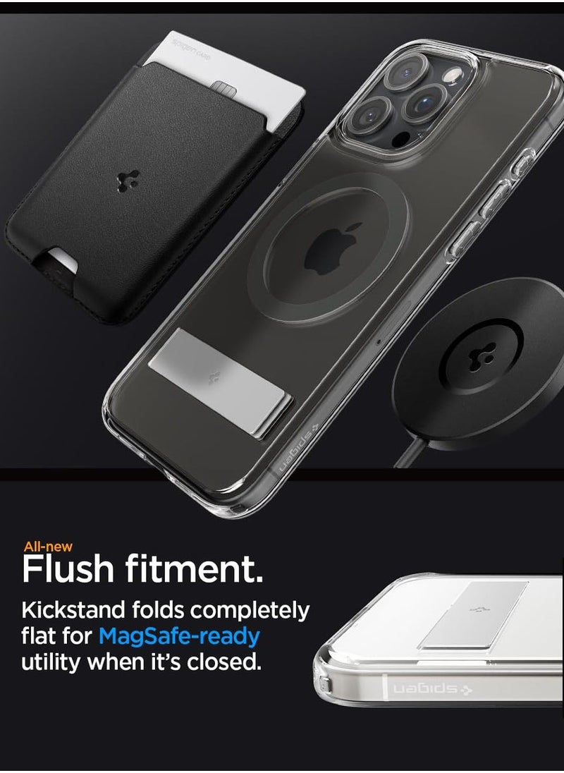 Spigen Ultra Hybrid S MagFit iPhone 15 Pro MAX Case Cover MagSafe with Kickstand - Graphite  - Image 4