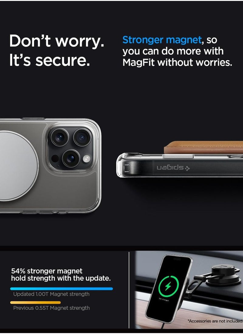 Spigen Ultra Hybrid S MagFit iPhone 15 Pro MAX Case Cover MagSafe with Kickstand - Graphite  - Image 5