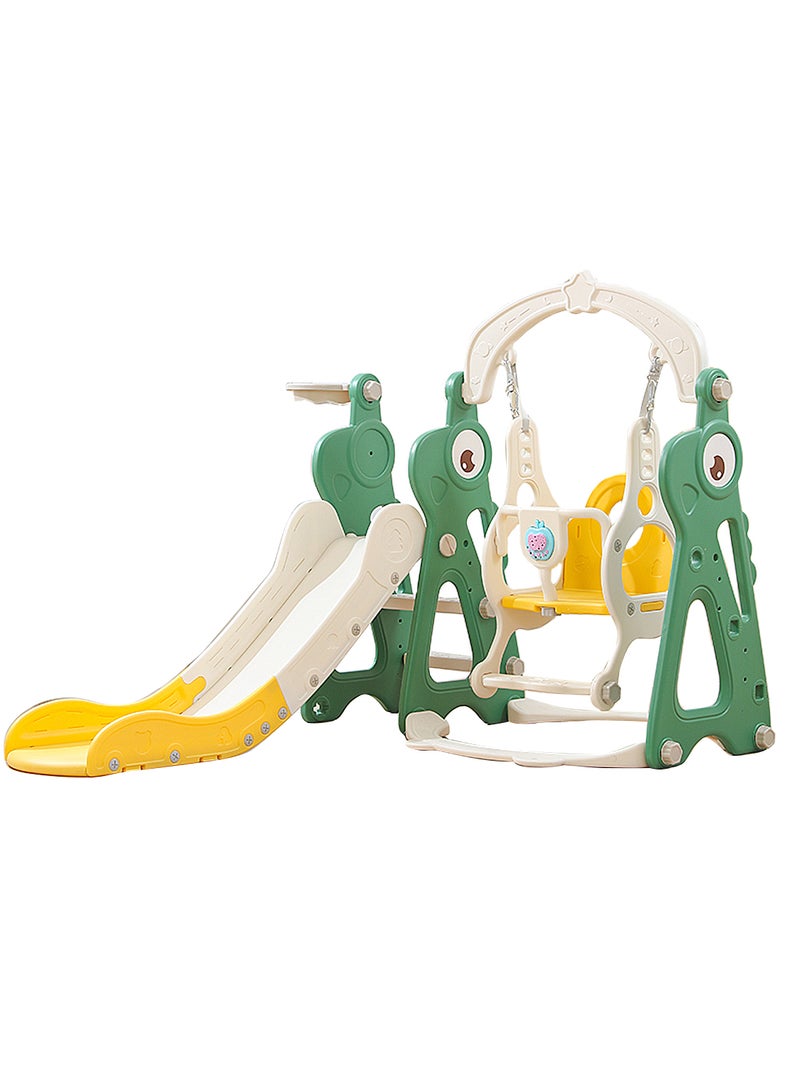 ما بيبي مجموعة أرجوحة وزحليقة 3 في 1 للأطفال من سن 1 إلى 6 سنوات، ملعب داخلي للأطفال، مجموعة أرجوحة للأطفال مع زحليقة، ومتسلق، وحلقة كرة السلة، وشريحة طويلة للأولاد والبنات - Image 1
