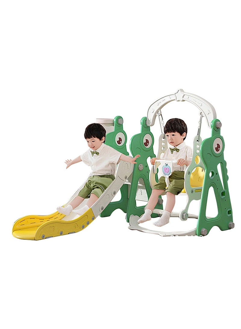 ما بيبي مجموعة أرجوحة وزحليقة 3 في 1 للأطفال من سن 1 إلى 6 سنوات، ملعب داخلي للأطفال، مجموعة أرجوحة للأطفال مع زحليقة، ومتسلق، وحلقة كرة السلة، وشريحة طويلة للأولاد والبنات - Image 4