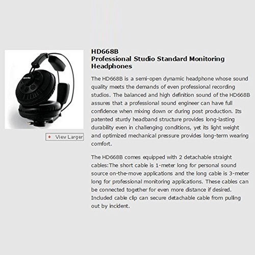 Superlux HD668B Dynamic Semi-Open Headphones (HD668B) - Image 5