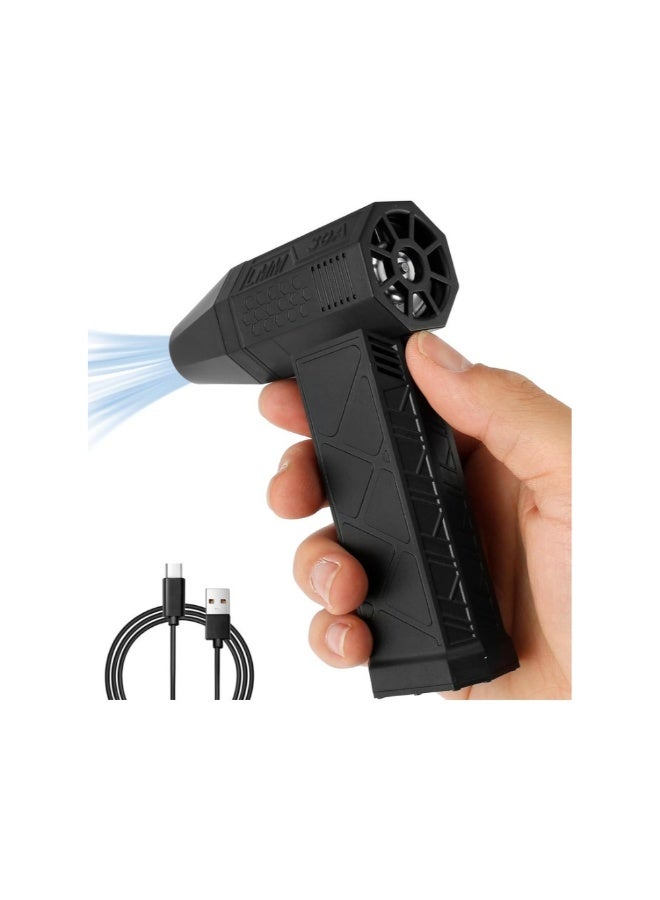 ACLIX Mini Jet Fan Electric Air Blower Gun & Small Hand Fan with Turbo Blades , Super Power AirDuster, 130,000 RPM Wind Speed 52m/s New Portable Turbo Violent - Image 2