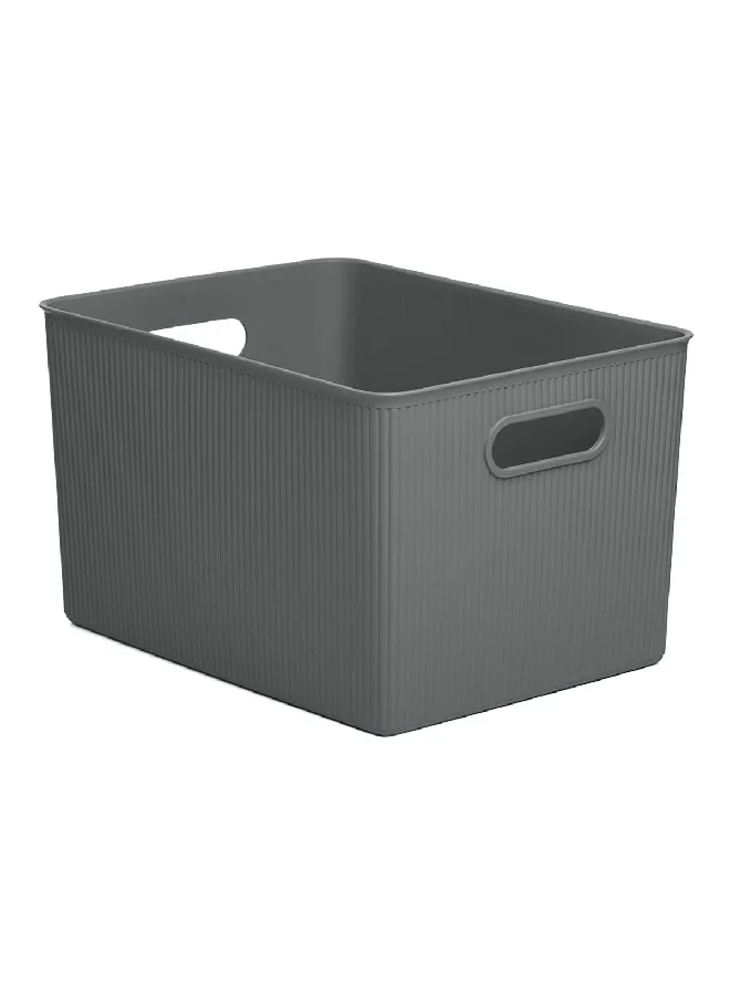TATAY Impact Resistance Rectangular Multi Purpose Storage Basket Grey 22 L 7010414
