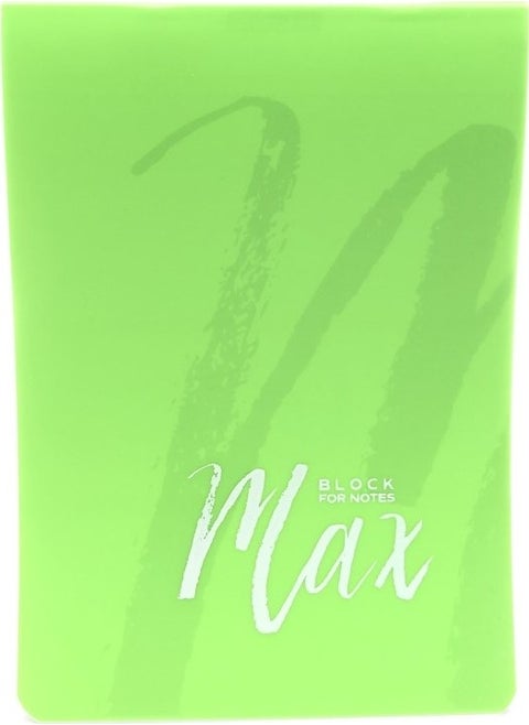 Block Notes Max A6, 80 Yp. Checkered Highlighter Green