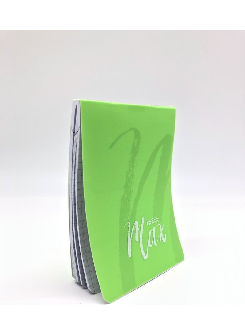 Gıpta - Block Notes Max A6, 80 Yp. Checkered Highlighter Green - Image 1