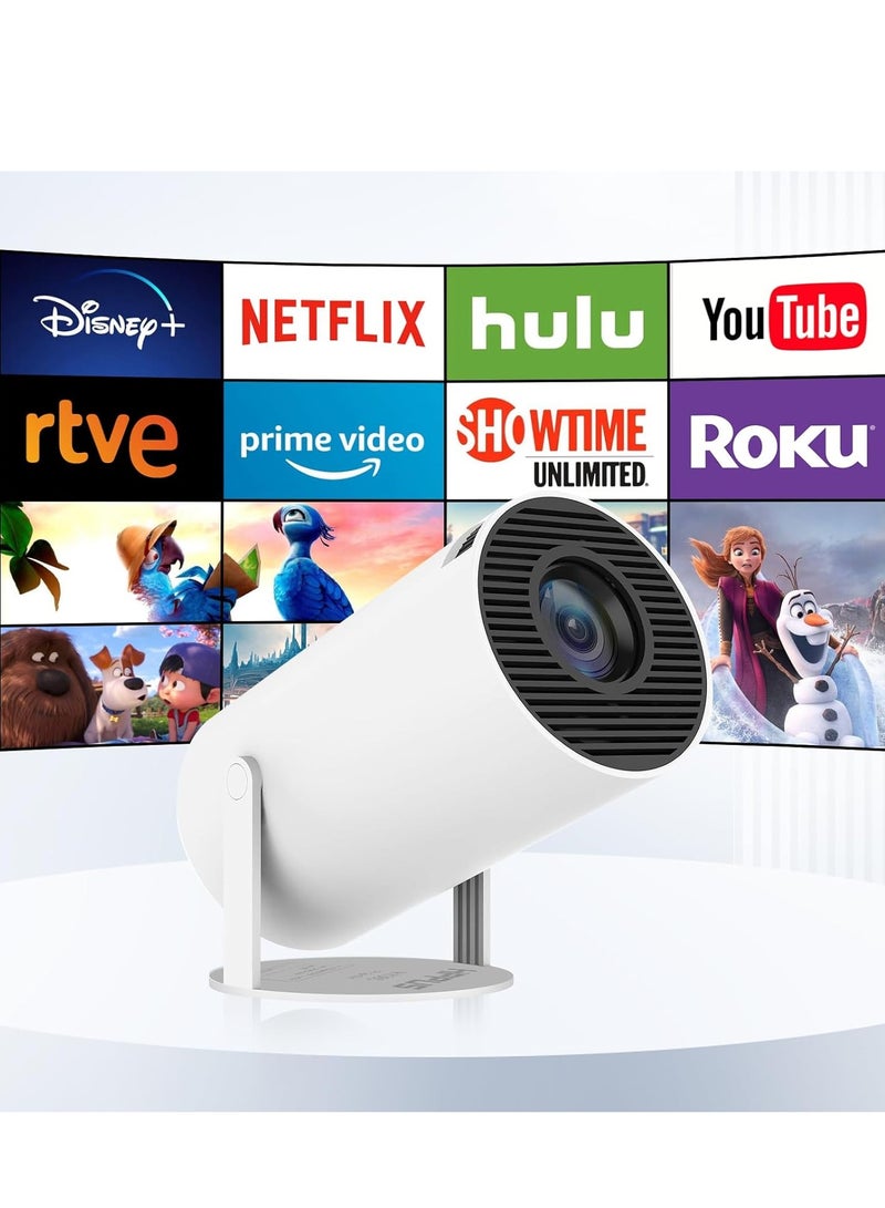 Mini Portable Projector 5G Wifi 6 BT 5.0 Android 11 Projector 4K 1080P Full HD Support 8000 Lumens Horizontal Keystone Correction Auto Led Projector 180°Rotating Projector for Telephone  - Image 1