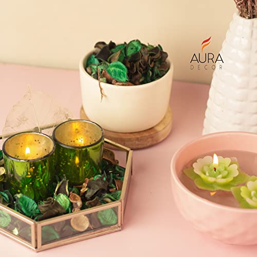 AURA DECOR AuraDecor Candle Gift Set || Candle Holder || Floating Candle || Potpourri || Corporate Gift || Gift Set || Tealight Candles|| Aromatherapy || Aroma Set (Lemon Grass) - Image 5