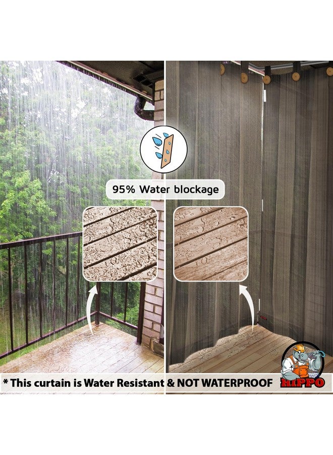 Hippo HIPPO 230 GSM Outdoor Sun Blocking Balcony Loop Curtains Sun & UV Protection, Light Filtering 7.5FT Door Curtain (4.5FTX7.5FT, Desert-Storm, 2 PC) - Image 3
